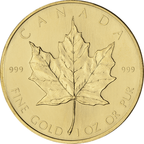 Canadian Gold Maple Leaf 1 Oz Common Date .999 Fine