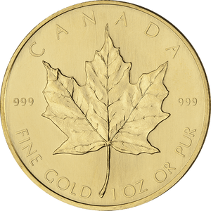 Canadian Gold Maple Leaf 1 Oz Common Date .999 Fine