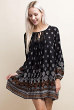 Boho Keyhole Tassel Relaxed Fit Dress