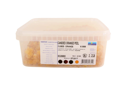 Candied Orange Cubes 6Mm 12/1 Kg