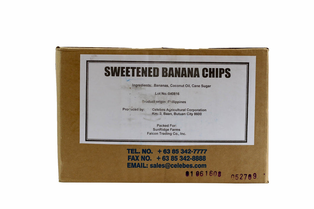 Banana Chips Sweetened 14 Lb