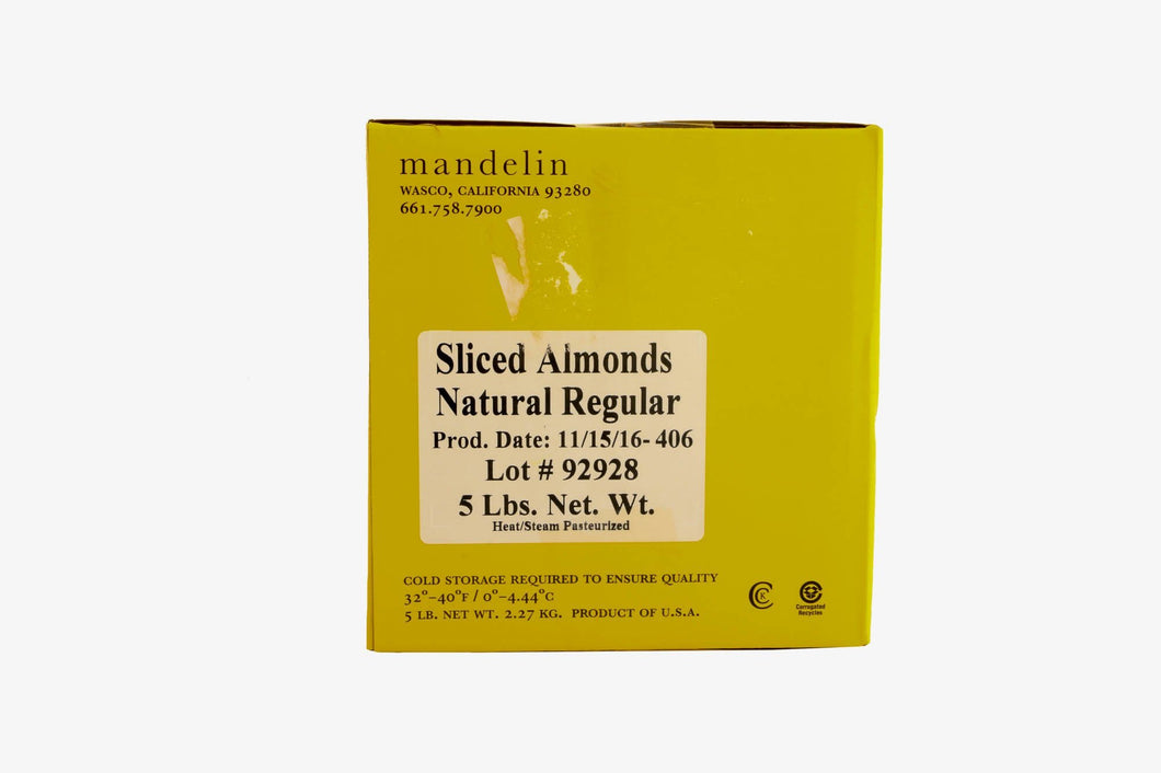 Almonds, Sliced Natural 5 Lb